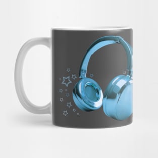 Blue Headphones Mug